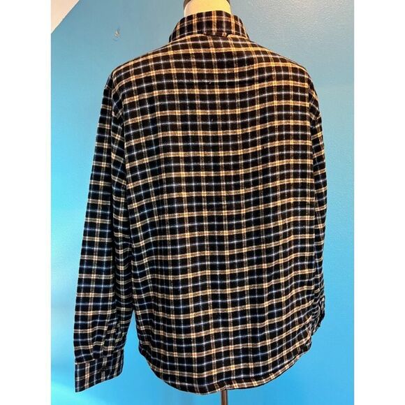 NWT Jachs NY Recycled Flannel Fleece Lining Shacket Shirt Blue Plaid 2XL XXL - Picture 4 of 7